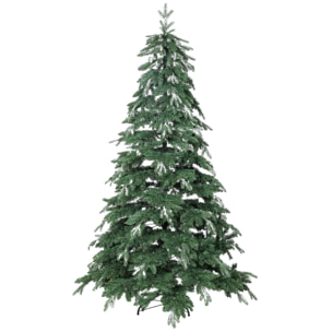 Árbol de Navidad Artificial 210 cm, Ramas Realistas con Efecto Nieve, Árbol de Navidad con Soporte de Acero, Base Plegable, Montaje Rápido, Decoración Navideña para Hogar, Fiesta