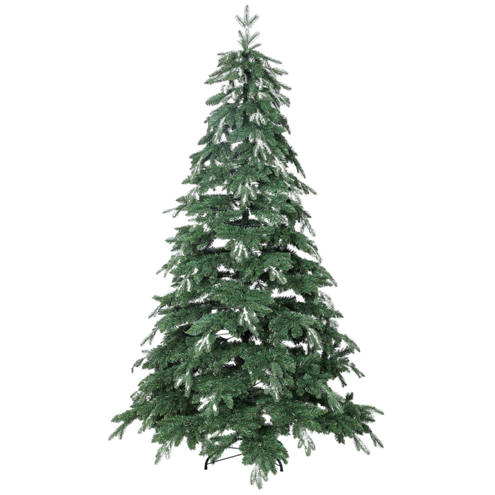 Árbol de Navidad Artificial 210 cm, Ramas Realistas con Efecto Nieve, Árbol de Navidad con Soporte de Acero, Base Plegable, Montaje Rápido, Decoración Navideña para Hogar, Fiesta