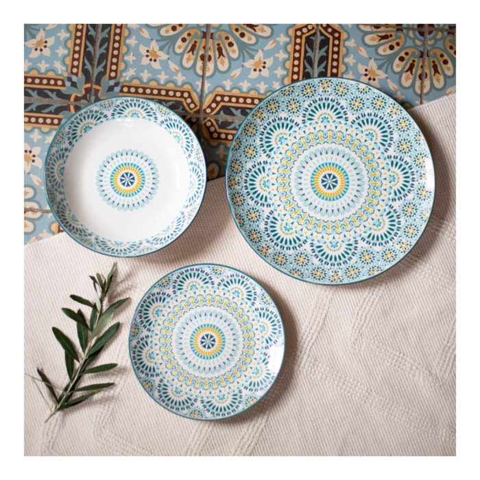 Lot de 6 petites assiettes à dessert, MANDALA