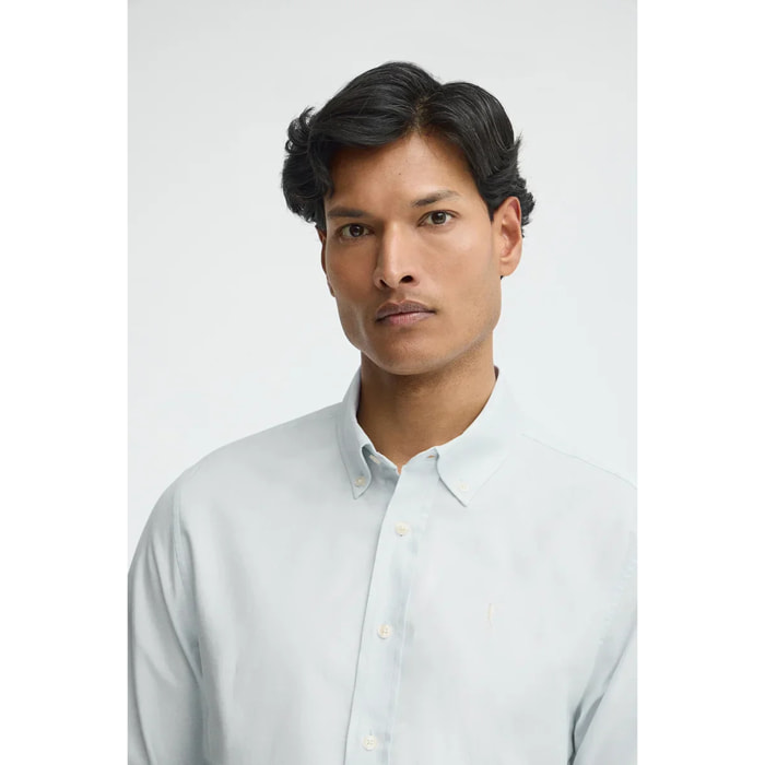 Camicia oxford azzurra regular fit con logo Rigby Go