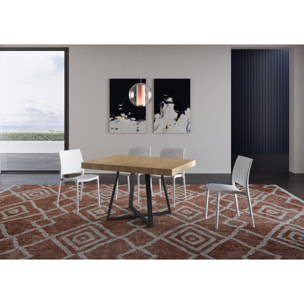 Tavolo allungabile 90x130/390 cm Abbraccio quercia natura gambe antracite