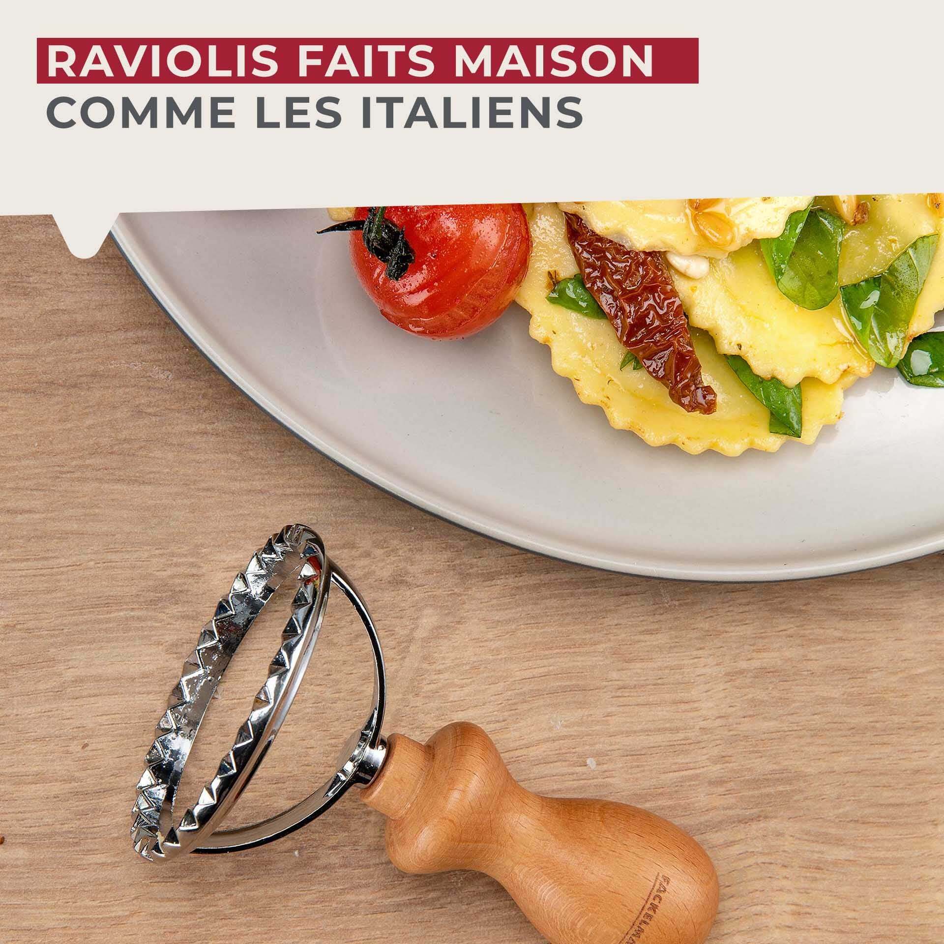 Emporte-pièce ravioli rond et cannelé 6,5 cm Fackelmann Pizza & Pasta