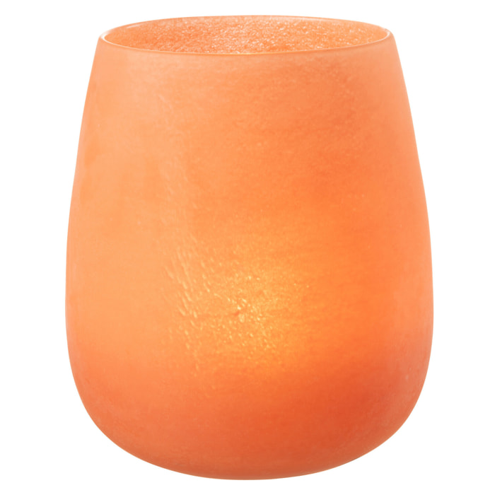J-Line vase Givré  - verre - corail - Ø 23 cm