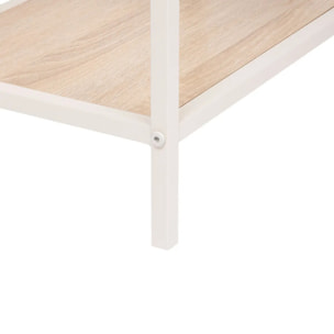 Console Curvy 2 étagères bois clair