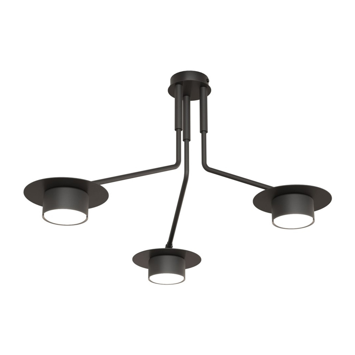 Lampada a sospensione MIZU in acciaio nero opaco