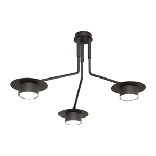 Lampada a sospensione MIZU in acciaio nero opaco