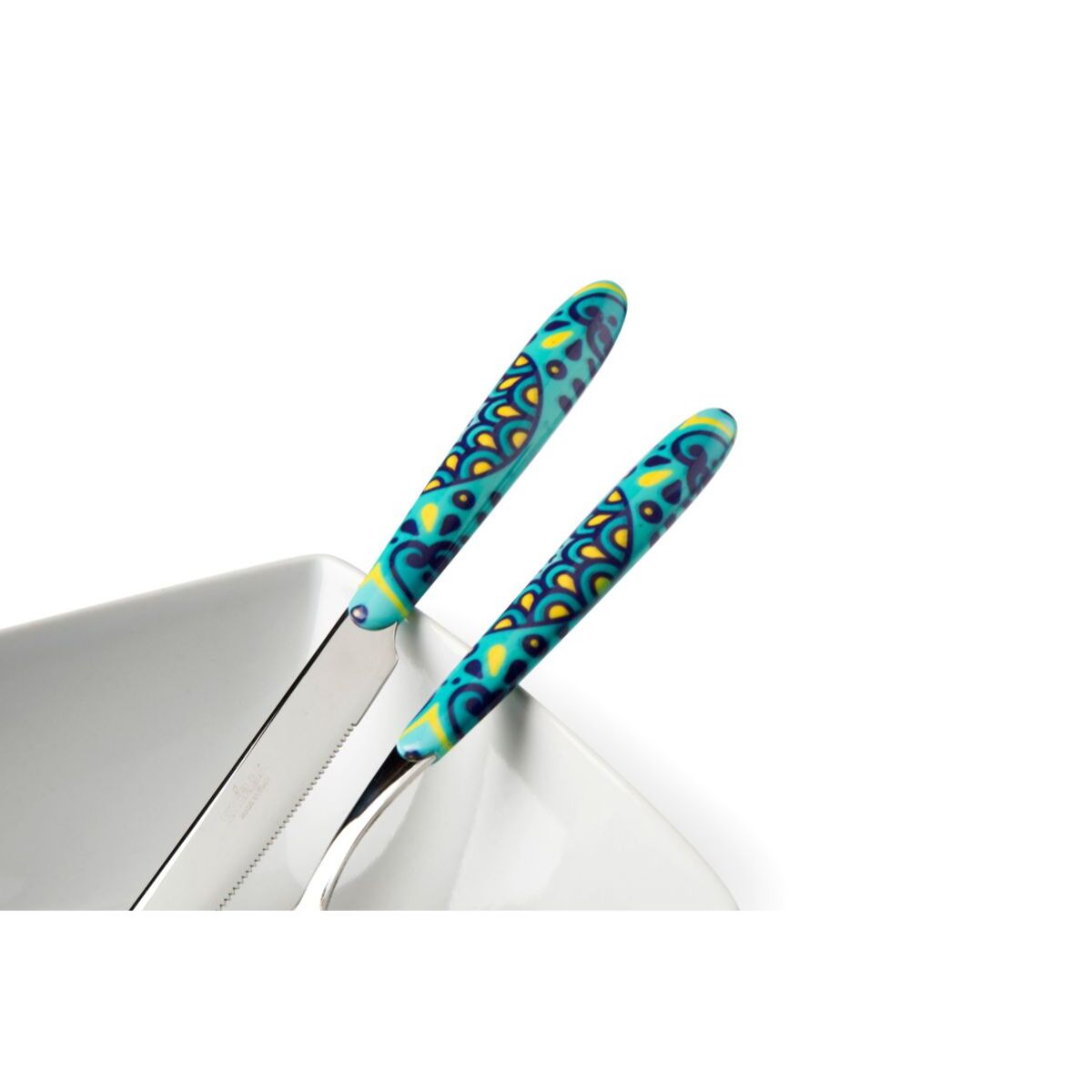 Servizio 24 posate Excelsa – Mandala Mediterraneo, Acciaio Multicolore