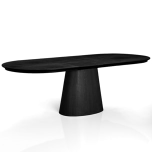 Table à manger extensible Tomasucci RAUMA, en MDF finition bois noir, 160/200/240 × 100 × 75,5 cm