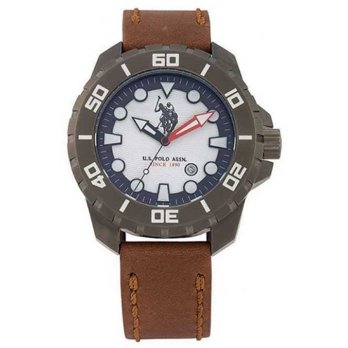 Reloj U.s. Polo Assn. USP4259GY Unisex Analogico Cuarzo con Correa de Piel