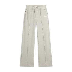 Pantaloni comfort fit da donna in tessuto jersey waffle