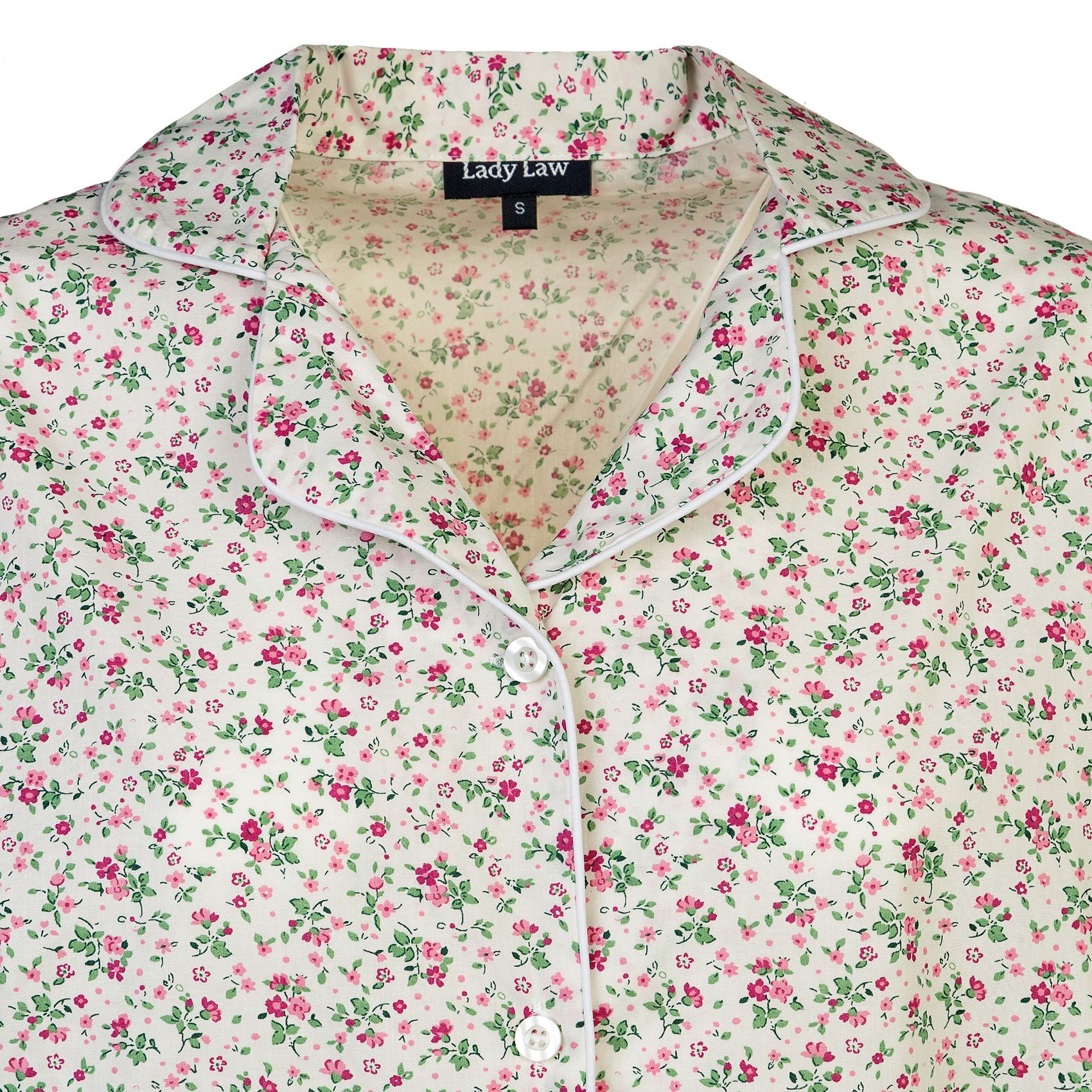 Pigiama leggero DONNA fiori rosa