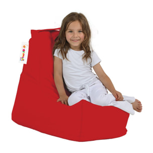 Sillón-puf para niños para exteriores- rojo