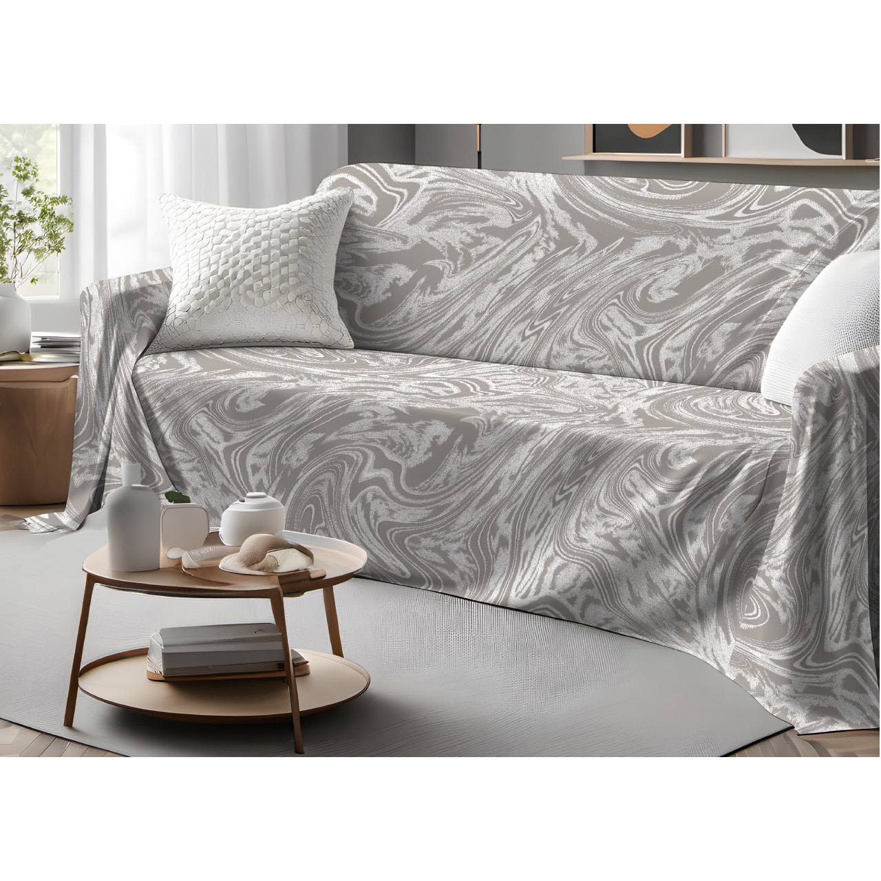 Telo Arredo Multiuso In 100% Cotone Disegno Splash