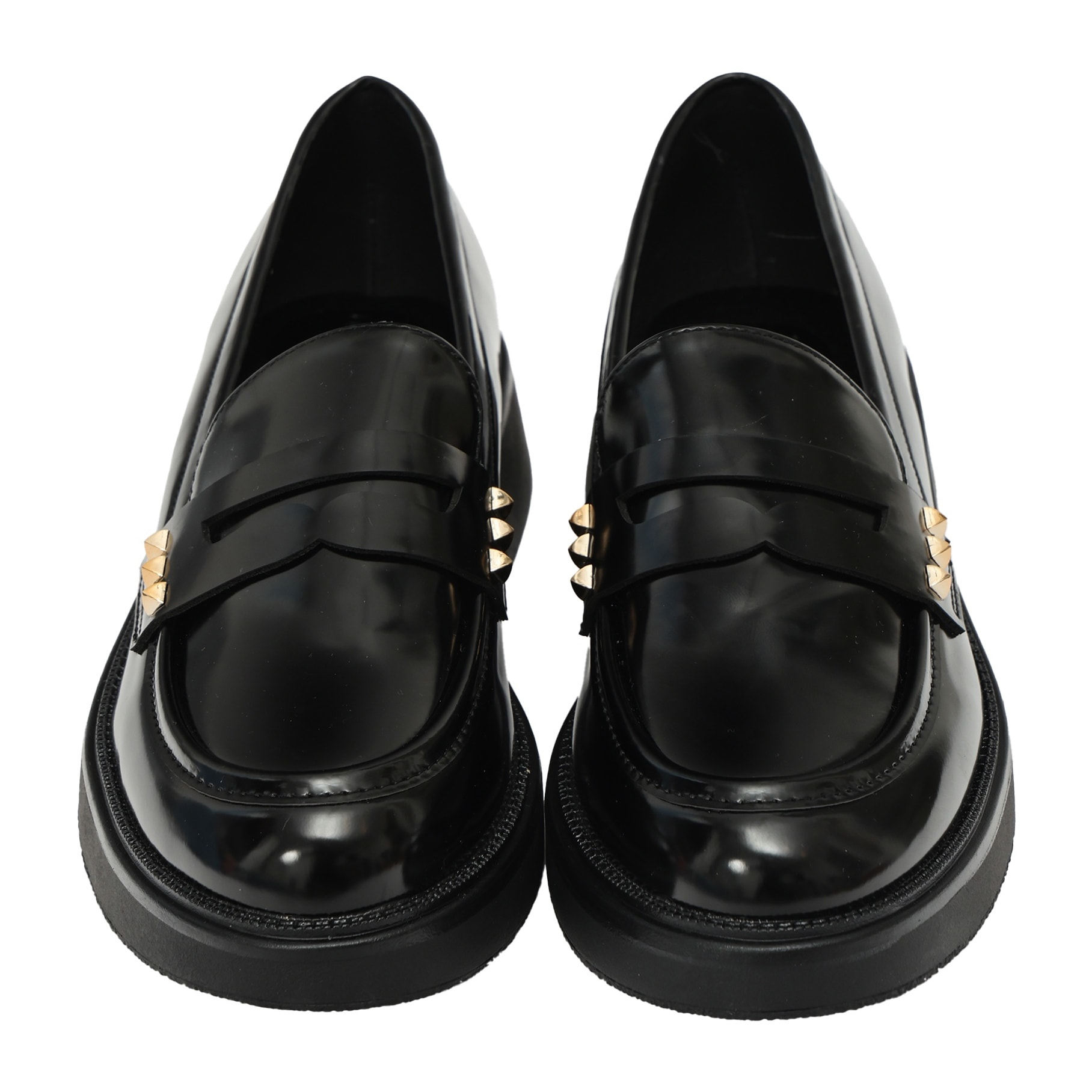 Mocassini con borchie - tacco 4,0 cm