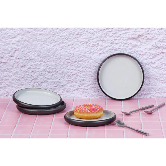 Assiette GOURMET Ø15,5cm - 4 pièces - Onyx