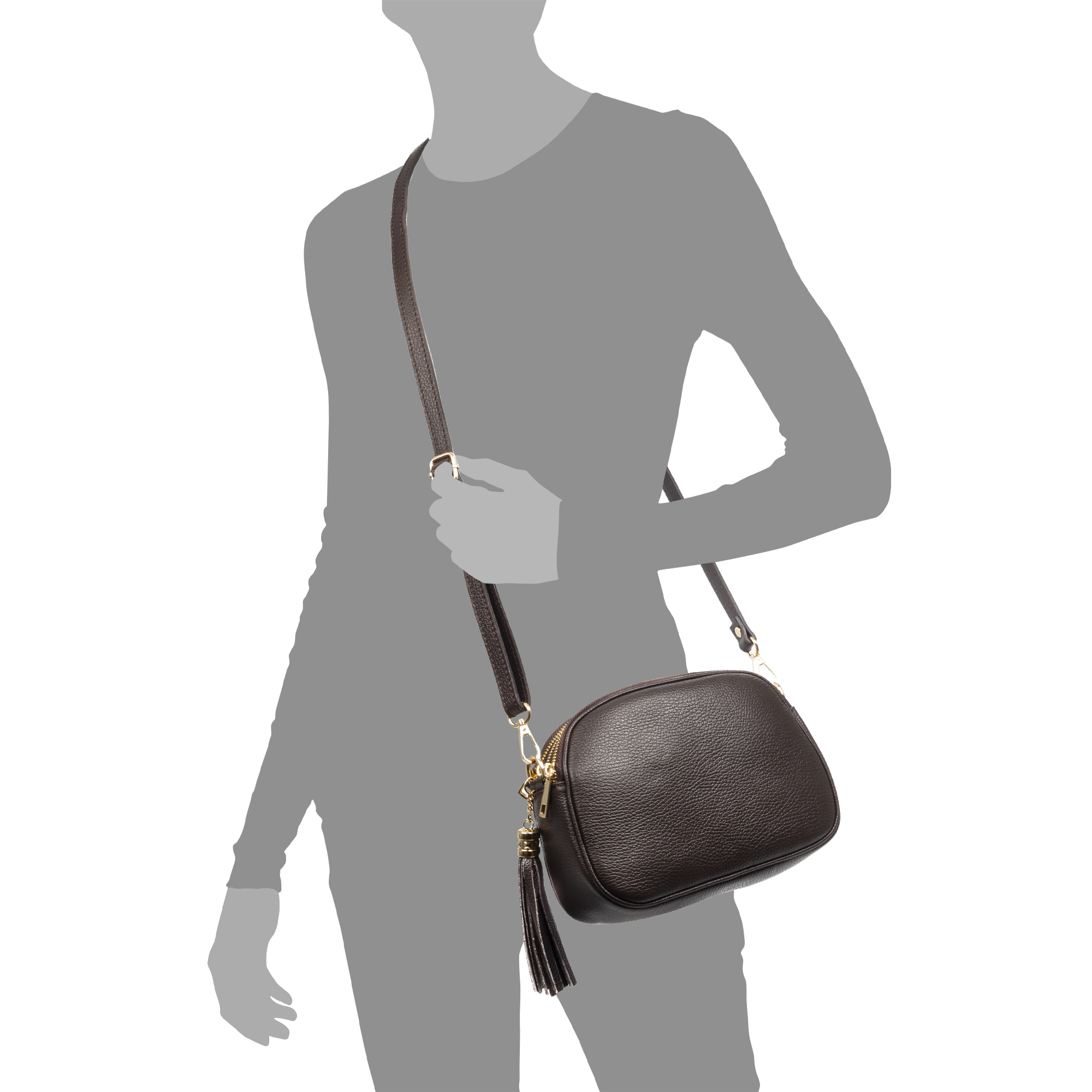 Aliminusa borsa a spalla Donna. Pelle autentica Dollaro.