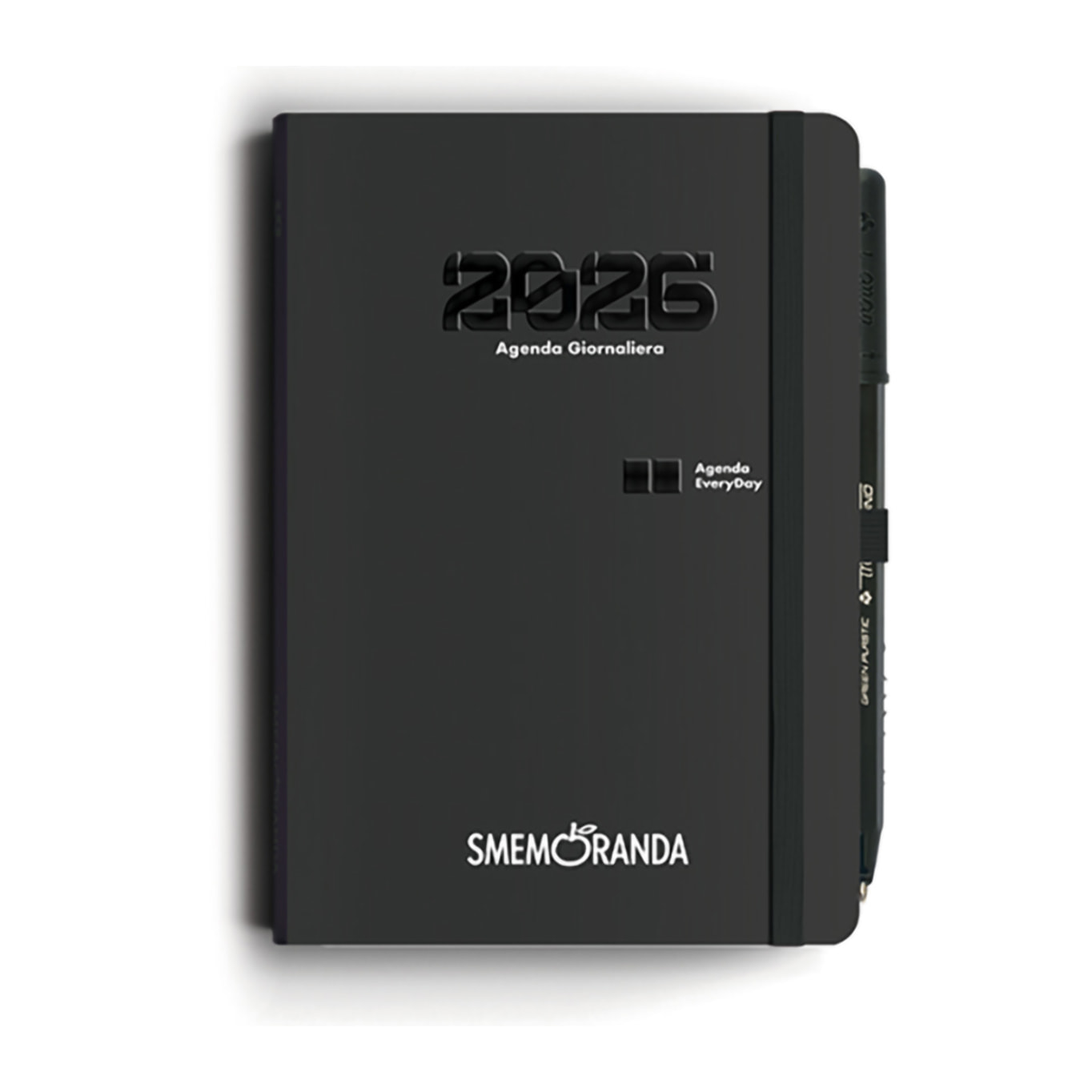 Agenda Smemoranda Everyday 2026 Giornaliera 12 mesi ,B6, nero