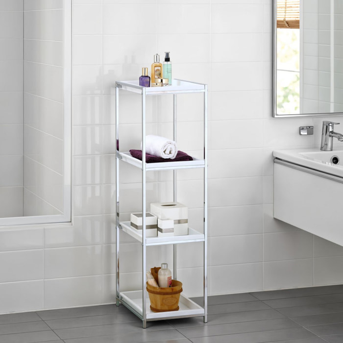 Étagère Tomasucci VIGIO BIG, en acier et métal, blanc, 31 × 38,5 × 115 cm