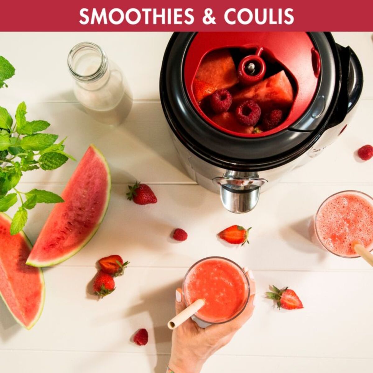 Extracteur de jus MAGIMIX 18085F Juice Expert 3 Chrome et Blanc