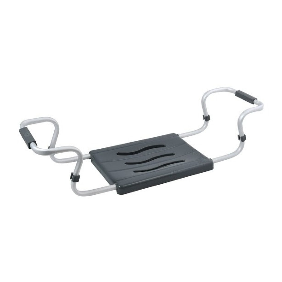 MSV Grand siège de baignoire extensible 50-70cm Gris - Max 120kg