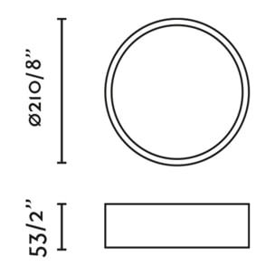 ARIS Plafonnier blanc 20W