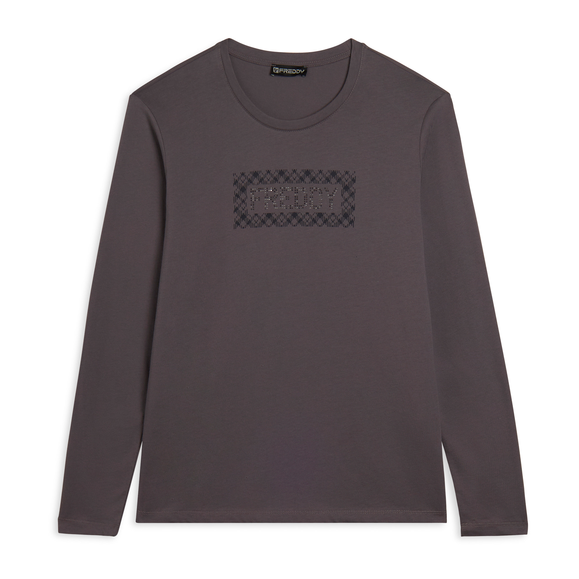 T-shirt comfort manica lunga con retro stampato