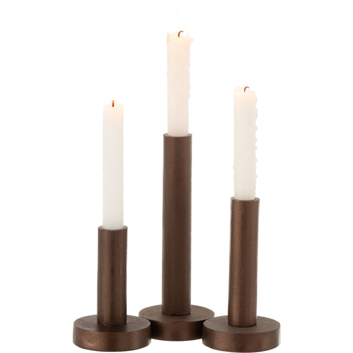 J-Line chandelier Bas Moderne - métal - marron foncé - 3 pièces