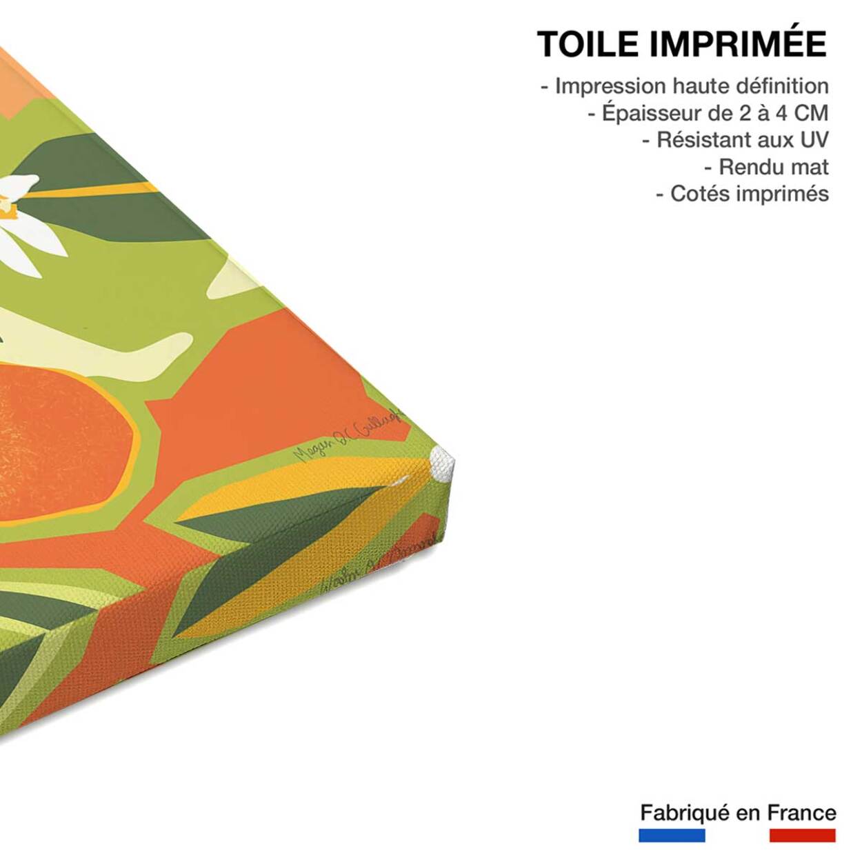 Tableau bel oranger Toile imprimée