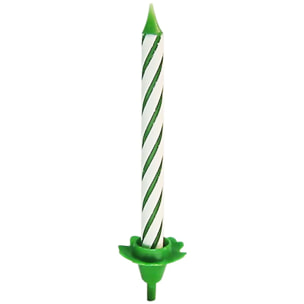 Lot de 24 bougies d'anniversaire et 12 bobèches Fackelmann Rio Party