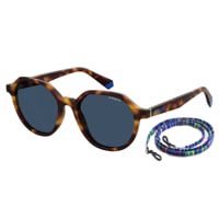 Polaroid - lunettes de soleil 6111/S - havane - verres : bleu - UV : cat. 3