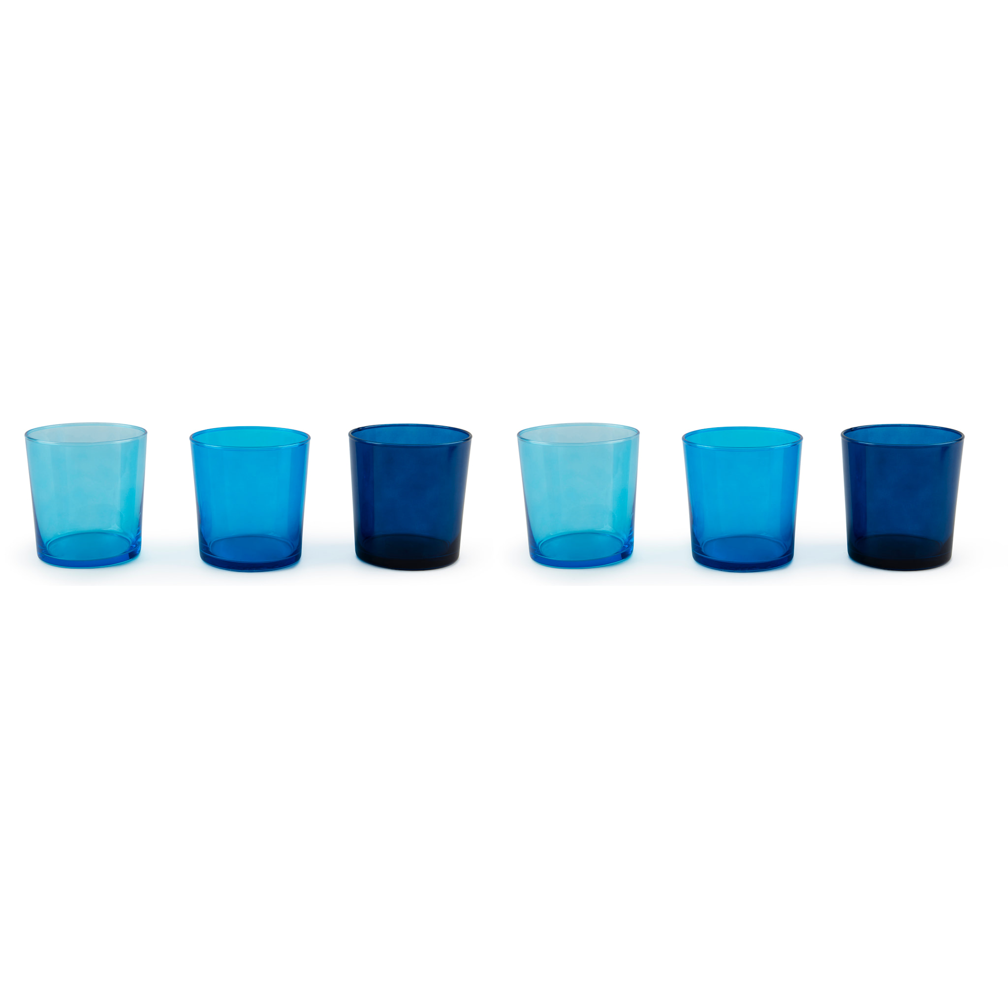Set 6 Bicchieri Excelsa – Manhattan, Vetro Mix Blu