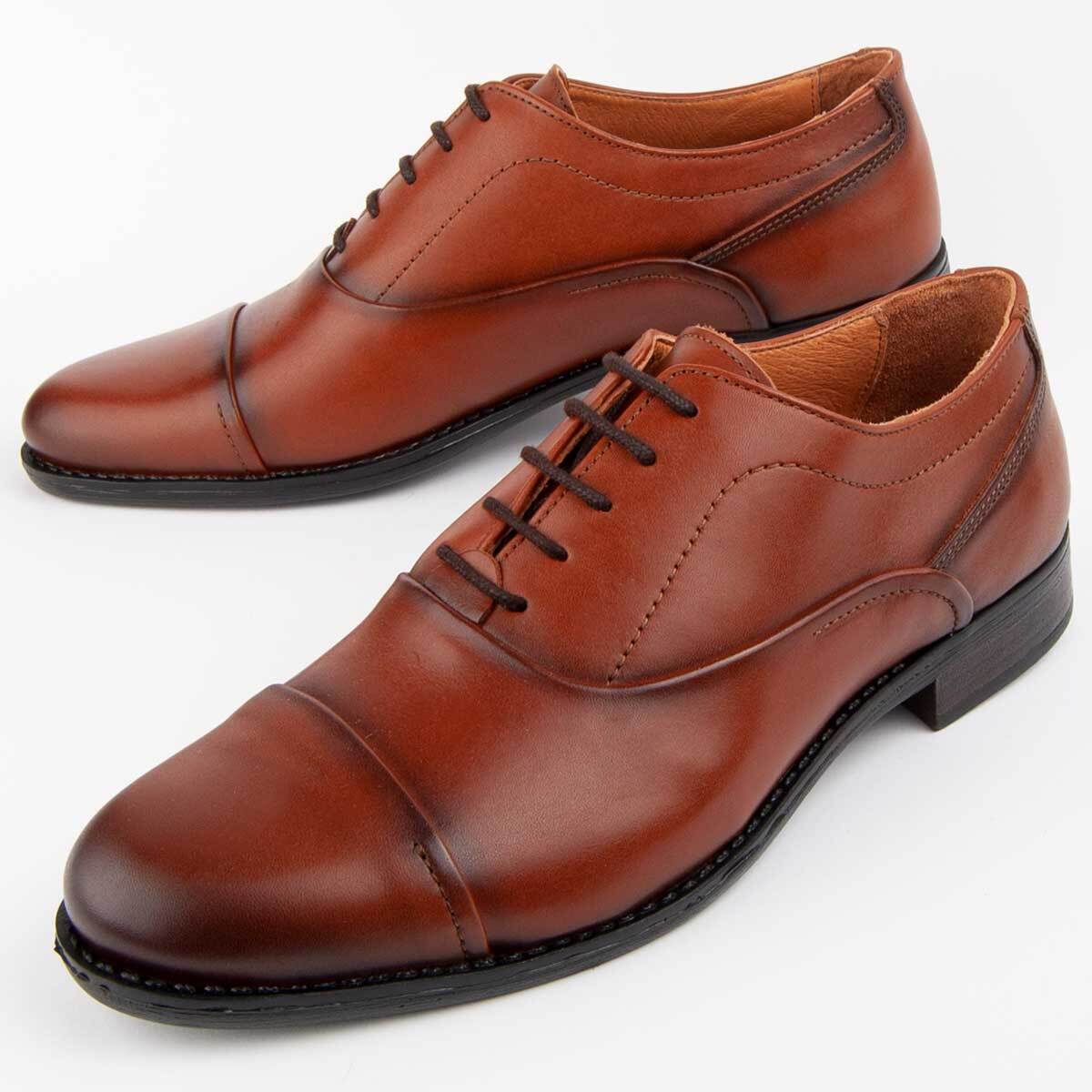 Zapato Oxford De Piel - Marron