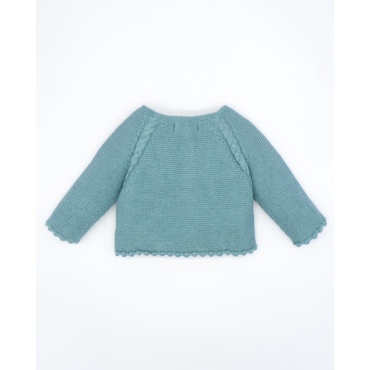 CHAQUETA BEBÉ TRENZA AZUL