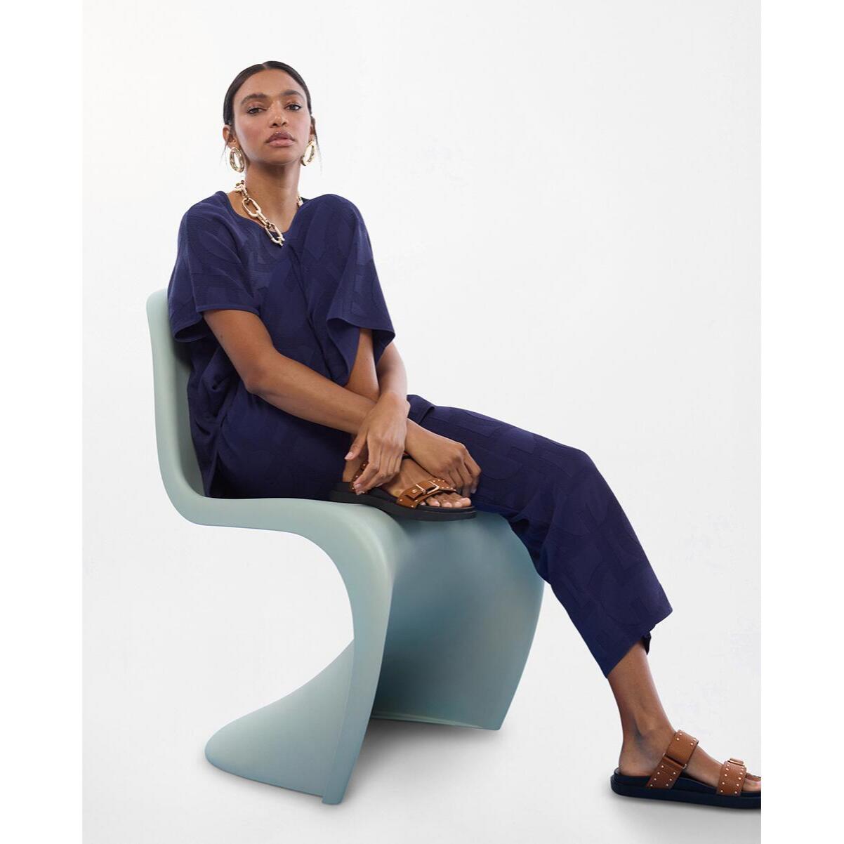 T-shirt in maglia jacquard LC