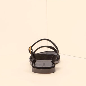 Sandalias N5693 NOBUCK LAVADO BLACK / TULIP color Black