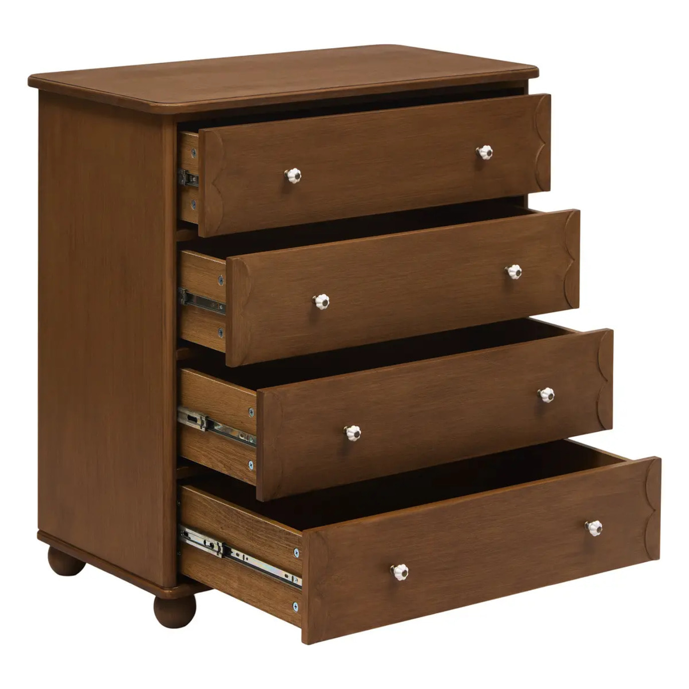 Commode Mona rectangulaire 45x80cm 4 tiroirs marron