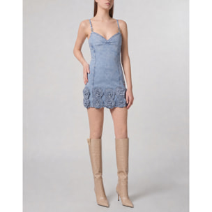 PHILIPP PLEIN Vestido vaquero ROSES