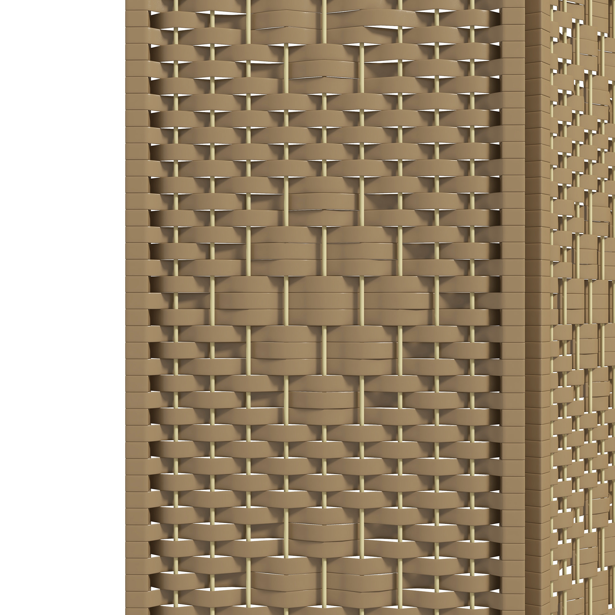 Biombo Separador de Ambientes de 6 Paneles 240x170 cm Divisor de Habitación Plegable de Cuerda de Papel y Marco de Madera Decoración para Dormitorio Salón Natural