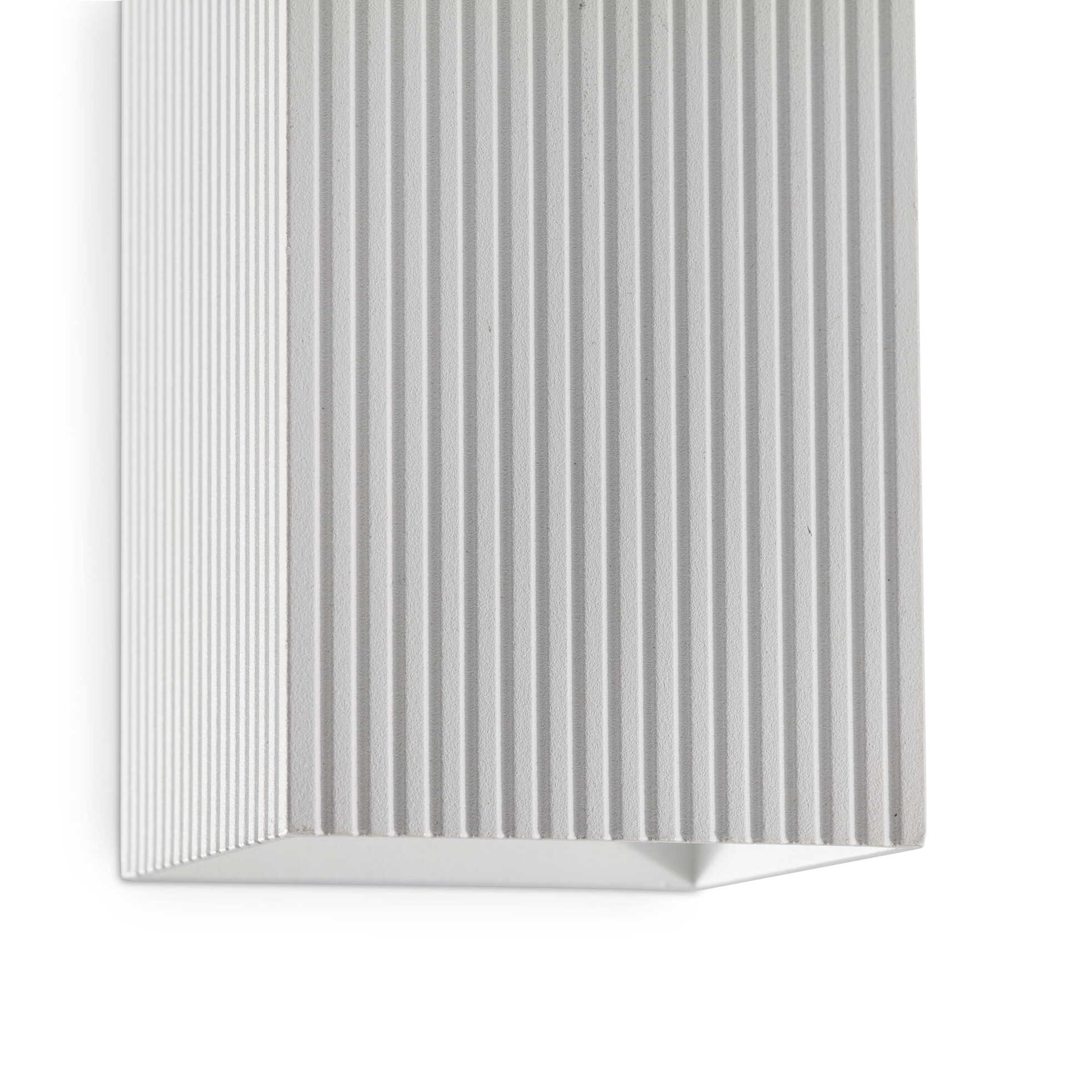 LUNE 2L Applique carré blanche cannelée