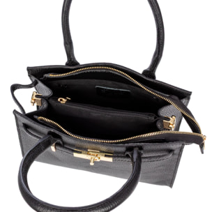 Banari borsa tote donna. Pelle autentica finitura Dollaro.
