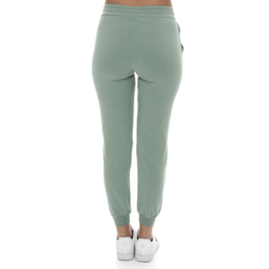 Pantaloni da donna in cotone non Felpeto con polsini Leone Basic