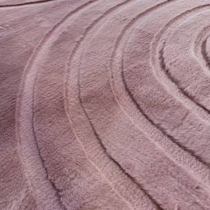 ALASKA - Tapis doux à motif graphique rose
