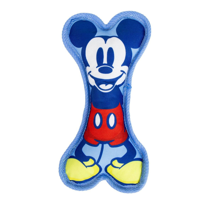 Juguete forma de hueso para perros diseño mickey