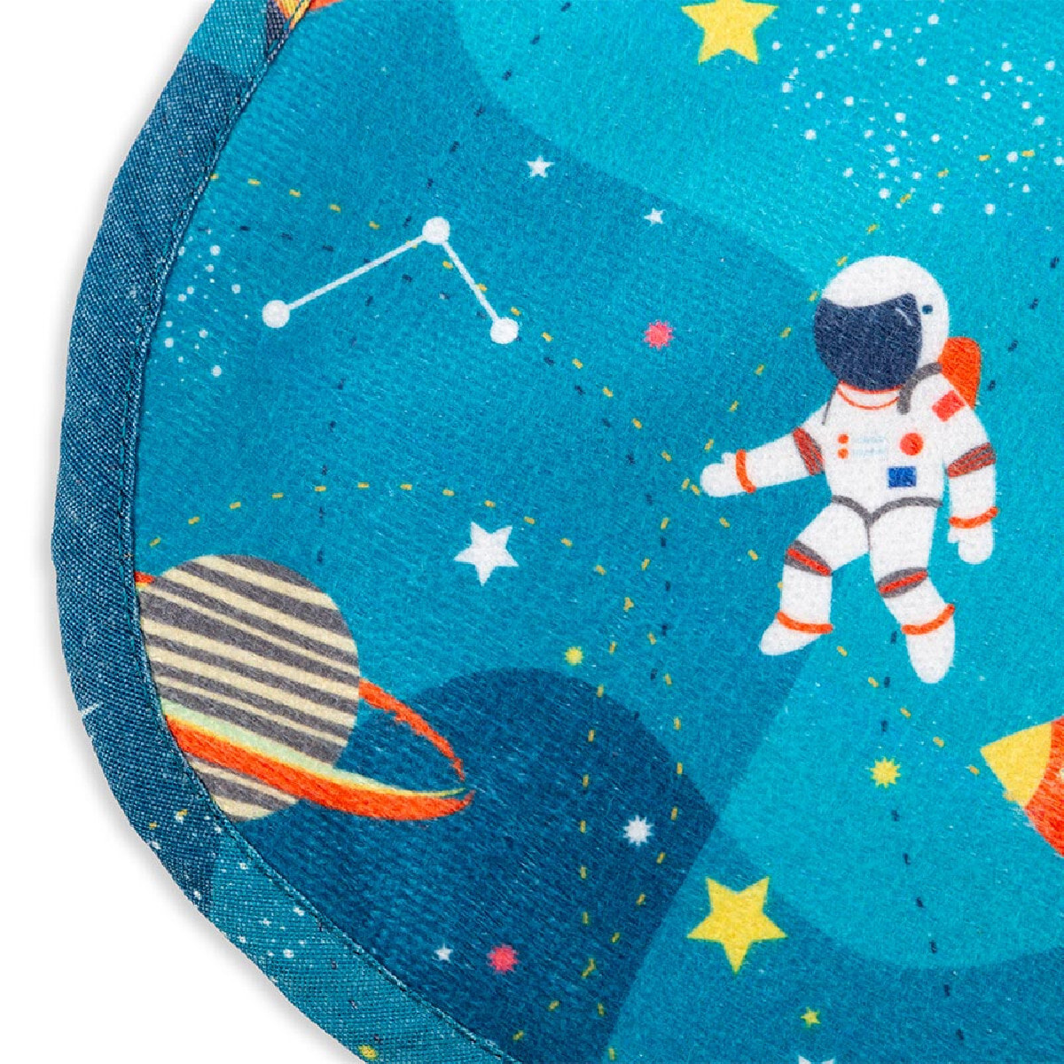 Bavoir enfant coton mélangé 340 g/m² imprimé vert Galaxies sideral