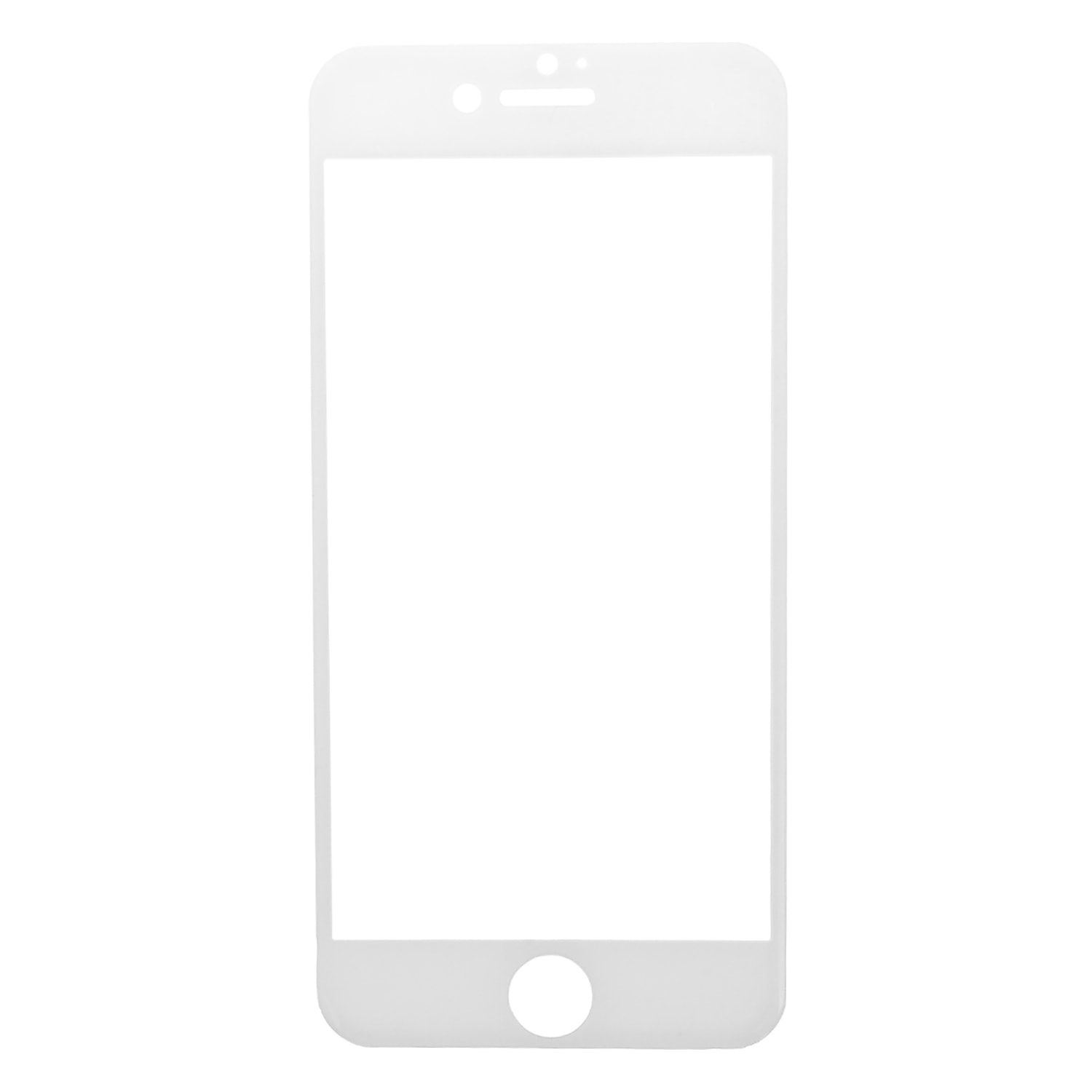 DAM PROTEZIONE IN VETRO TEMPERATO CON BORDO NERO IPHONE 7/IPHONE 8 613 Cm. Colore bianco