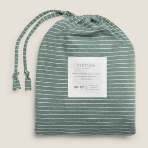 Bajera punto algodón sostenible Punto color verde Punto de algodón