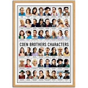 Affiche - Coen brothers characters - Olivier Bourdereau