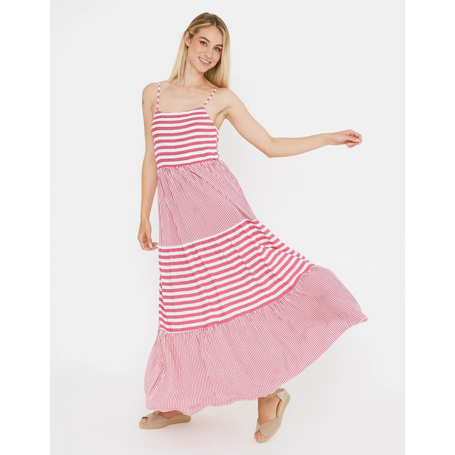 Vestido Largo Rayas - Goljil