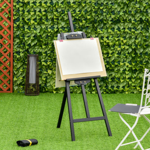 Caballete de Pintura de Madera Caballete de Dibujo con ángulo Ajustable de 75° Soporte Trípode y Pincel para Lienzos 51,5x71,5x134,5 cm Negro