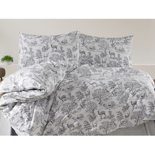 Parure housse de couette et taie(s) oreiller 100% Coton